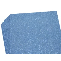 Фоамиран 1,7мм голубой с глиттером   10 листов Голубой Unison (17GLA4-071)