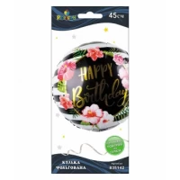 Шарик фольгированный Pelican, Happy Birthday черно белая с цветами, 45см Разноцветный Pelican (835142) Шарик фольгированный Pelican, Happy Birthday черно белая с цветами, 45см Разноцветный Pelican (835142)