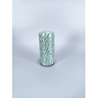 Бечевка декоративная 2мм х 100м 80г бело-зеленая Зеленый Unison (D02901 -green white)