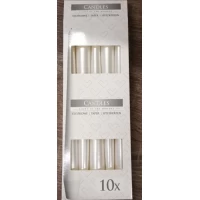 Свеча коническая Bispol жемчужная 7 часов, 24,5см Белый Unison (S30-190)