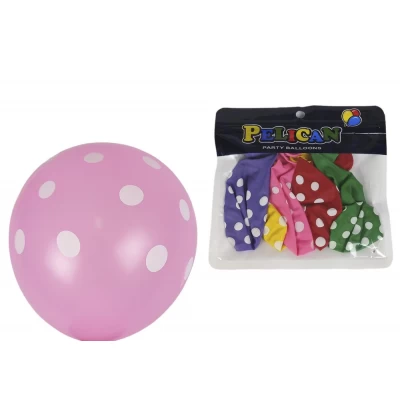 Шарики Pelican 12' (30 см) горошек, 5 шт/уп Разноцветный Pelican (1205С-402)