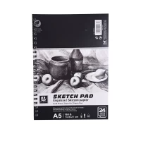 Скетчбук Art Nation А5 24 страницы 160 г/кв.м Черный Без бренда (6005-S)