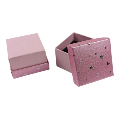 Подарочная коробка ювелирная 5 х 5 3,5см розовая (J00321 pink)