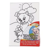 Раскраска 15 х 10см (холст на раме) с акриловыми красками и кистью (0682-1) Раскраска 15 х 10см (холст на раме) с акриловыми красками и кистью (0682-1)