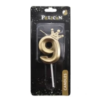 Свеча цифра 3D с короной 