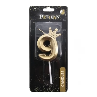 Свеча цифра 3D с короной Свеча цифра 3D с короной