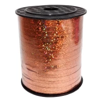 Лента розовое золото голограмма для букетов, подарков, шаров 0,5cm, 250yard (LP05150-3) Лента розовое золото голограмма для букетов, подарков, шаров 0,5cm, 250yard (LP05150-3)