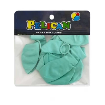 Шарики Pelican 10' (26 см)  макарун циановый, 10 шт/уп Зеленый Pelican (811203)