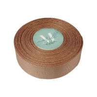 Репсовая лента 2,5см* 23 м светло-коричневая (D00225-204)