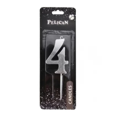 Свеча цифра с блестками Свеча цифра с блестками