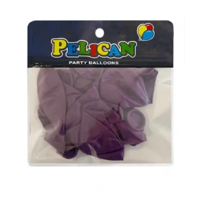 Шарики Pelican 10' (26 см)  винтажный сине сиреневый, 10 шт/уп Фиолетовый Pelican (811069)