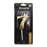 Свеча цифра 3D с короной 