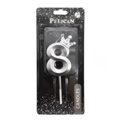 Свеча цифра 3D с короной Свеча цифра 3D с короной