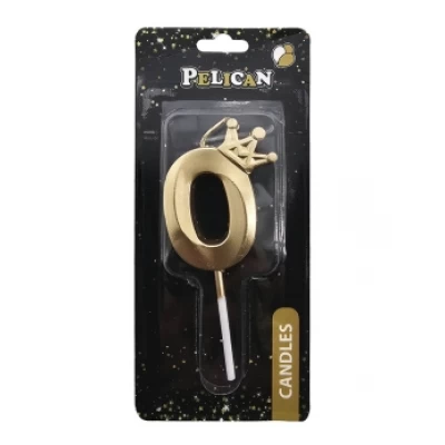 Свеча цифра 3D с короной Свеча цифра 3D с короной