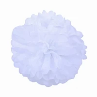 Помпоны декоративные бумажные 25см БЕЛЫЕ (0815-22   white)