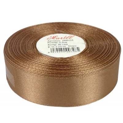 Атласная лента 2,5см x 33м Коричневый Marill (LA2533-180) Атласная лента 2,5см x 33м Коричневый Marill (LA2533-180)