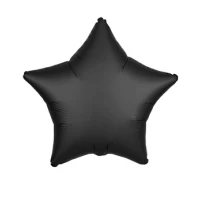 Шарик фольгированный Pelican 10' ЗВЕЗДА САТИН ЧЕРНАЯ 25 см, (цена за упак/5шт) (832738)
