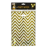 Пакеты подарочные полиэтиленовые 17 х 25см, 400мкм фольга, 10шт (10718 gold)