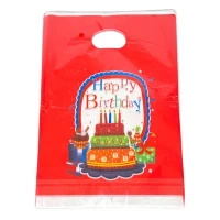 Подарочные пакеты, полиэтиленовые, 20 х 30см, 24шт/уп Красный Unison (10701-6)