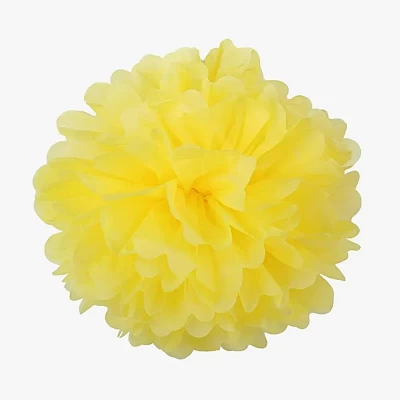 Помпоны декоративные бумажные 35см Желтые (0815-24   Yellow)