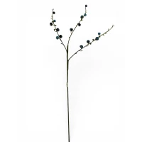 Ветка с ягодами голубики, 72 см, темно-синяя (ТВ-72)