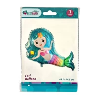 Шарик надувной фольгированный 64,2 х 74,5см Русалка (BP10853(SL-A486)) Шарик надувной фольгированный 64,2 х 74,5см Русалка (BP10853(SL-A486))