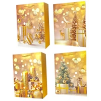 Пакет подарочный новогодний , 26 х 32 х 12cm 4 дизайна (814M)