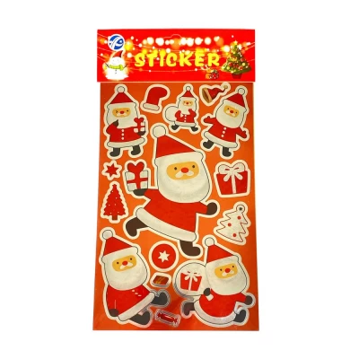 Наклейка новогодняя лазерная13 х 24,5см (QS-DD)