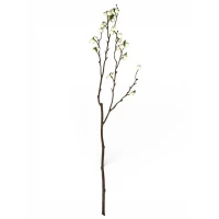 Ветка с ягодами клюквы, 72 см, белая (ТВ-72-2)