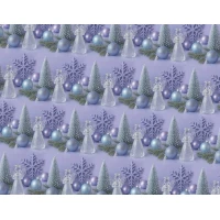 Бумага подарочная мелованная 80г, новогодняя, 100 х 70см -10 листов (PVM10-323NY)