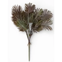 Пальмовая ветка, 39 см, фиолетово-зеленая (с30550-1)