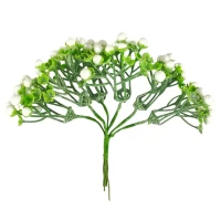 Добавка веточка 5х5 см, зелено-белая (6 шт) (с30613)