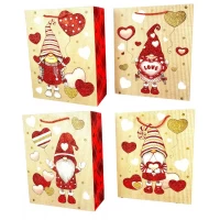 Пакет подарочный новогодний , 26 х 32 х 12cm 4 дизайна (678M)