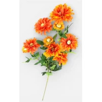 Ветка хризантемы, 80 см, оранжевая (ТВ-80)