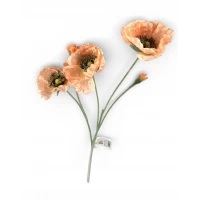 Ветка с маками, 65 см, пудра (с30511-2)