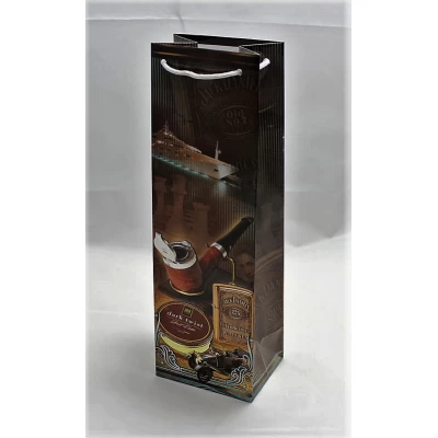 Пакет подарочный 150гр под бутытку  мужская и нейтральная серии, 12 х 40 х 9см Unison (PVM124009M)