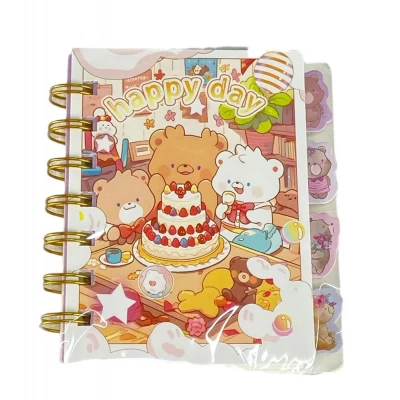 Блокнот 10,5 х 9см с разделителями, 77листов в линию Мишки (MY-103-5-360)