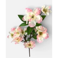 Ветка декоративная с цветами, 69см нежно- розовая (с30510-1)