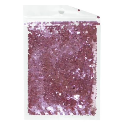 Конфетти шестигранник, розовый 3мм, 15гр Розовый Pelican (6403)