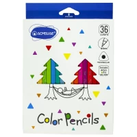 Набор карандашей 36 цветов треугольная 