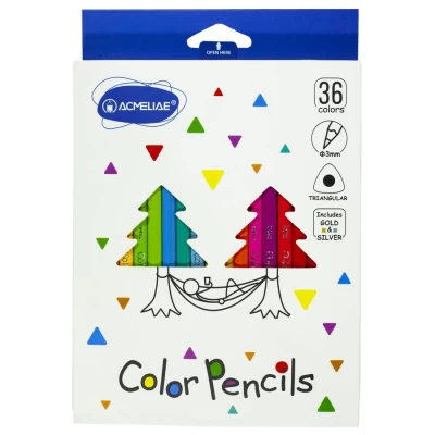 Набор карандашей 36 цветов треугольная 