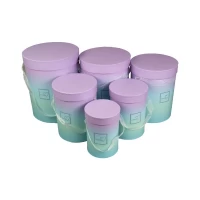 Коробка подарочная круглая в наборе  6 шт (21 х25,5cм - 11 х 15cм) Зеленый Unison (W5960)