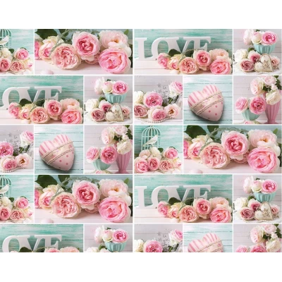 Бумага упаковочная мелованная 80г 10 листов  100 х 70см Розовый Unison (PVM10-28)