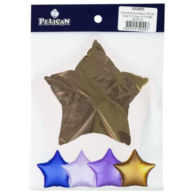 Шарик фольгированный PELICAN звезда 5' (12см), РОЗОВОЕ ЗОЛОТО, 5шт/уп Золотой Pelican (832803) Шарик фольгированный PELICAN звезда 5' (12см), РОЗОВОЕ ЗОЛОТО, 5шт/уп Золотой Pelican (832803)
