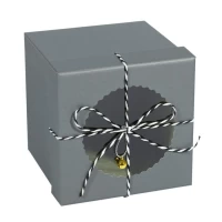 Коробка подарочная 11,5 х 11,5 х 11,5см (4шт/уп) Серый Unison (PG18-3)