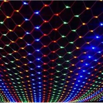Гирлянда сетка  LED 120 (провод прозрачный 8 режимов) 1,5 х 2м Разноцветный Unison (2-37)