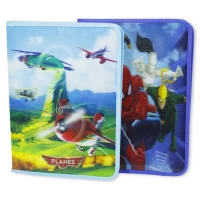 Папка A4  школьная на змейке 3D 23 х 33см Разноцветный Unison (805-3D/5339)