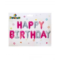 Набор из 13 шаров HAPPY BIRTHDAY 40см, серебряно розовый Разноцветный Pelican (837112) Набор из 13 шаров HAPPY BIRTHDAY 40см, серебряно розовый Разноцветный Pelican (837112)