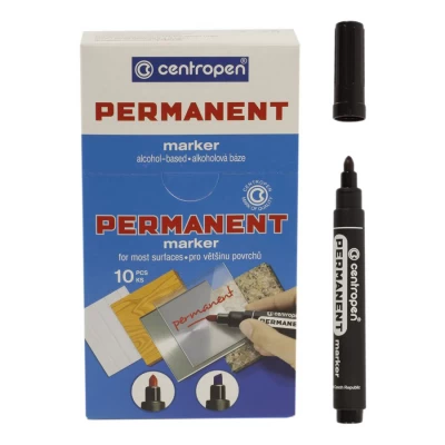 Маркер Permanent 2,5 мм круглый черный CENTROPEN Черный Centropen (8566)