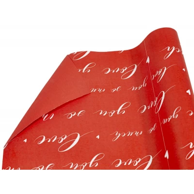 Бумага упаковочная крафт-двосторонний 0,66 х 7м Красный Unison (Пт 501)